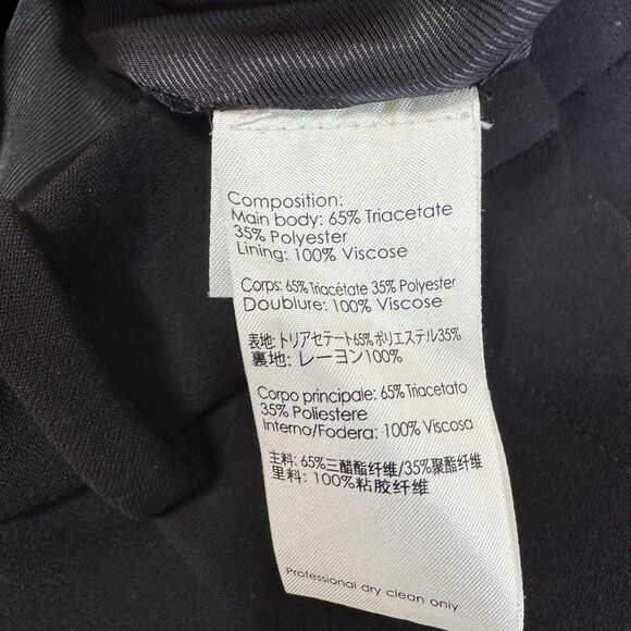 3.1 PHILLIP LIM Pants Women Size 4 Black Perforated Leg Pleated Tuxedo Trouser - Picture 9 of 10